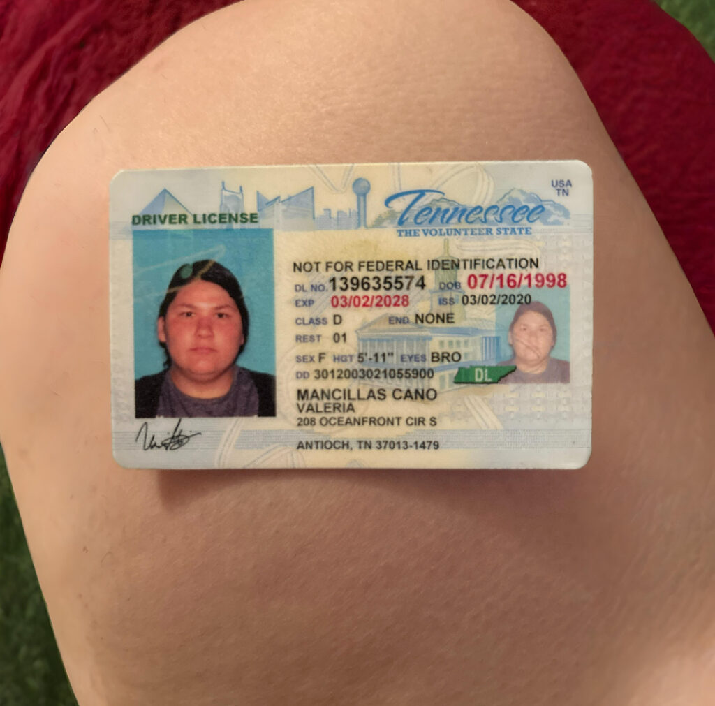 Company ID card example